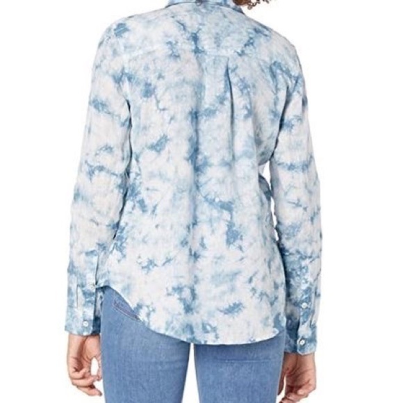 Tuckernuck Faherty NWOT Ocean Dye Malibu Linen Button Up Shirt Small - Picture 3 of 12